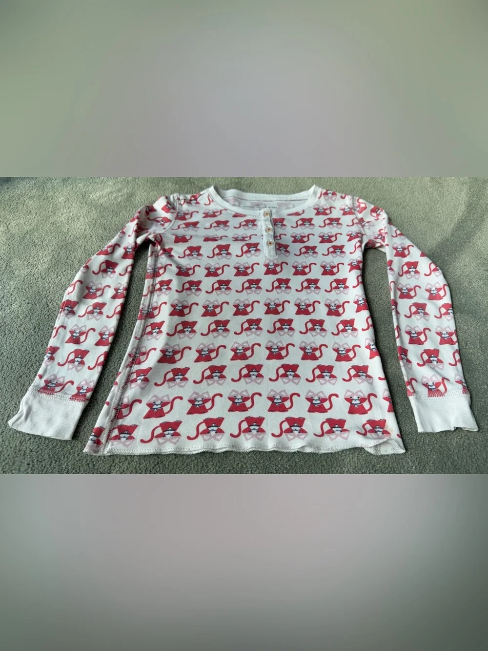 Roberta Roller Rabbit Pink & White Fox Print Kids Pajama Set